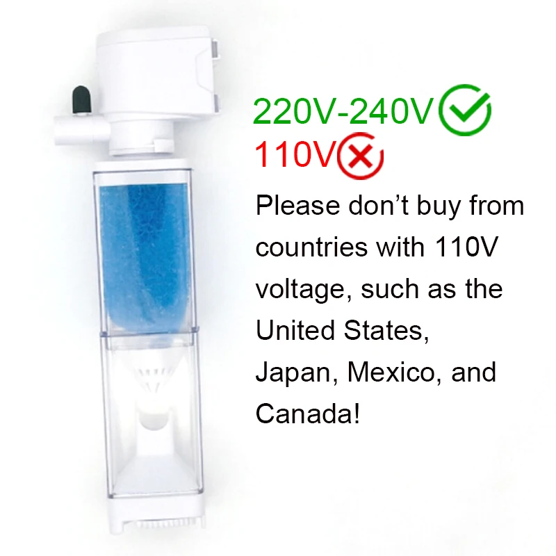 Aquarium Filter Pump Fish Tank Submersible Air Oxygen Aerator Internal Water Pump 220v Anti Backflow Water Pump Wave Maker ﻿