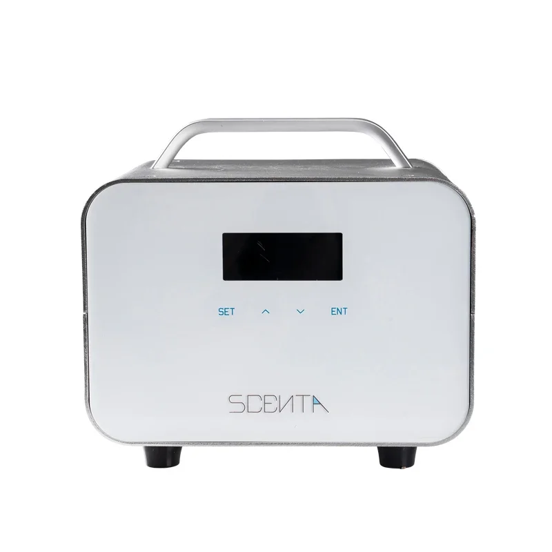 آلة ناشر رائحة المكتب ذات التصميم الحديث، نظام HVAC المعدني، موزع الزيوت العطرية الكهربائية للعلاج بالروائح العطرية