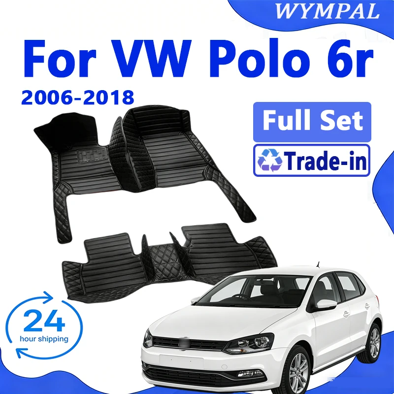 Car Floor Mats For VW Polo 6r 2006 2007 2008 2009 2010 2011 2012 2013 2014 2015 2016 2017 2018 Car Accessories