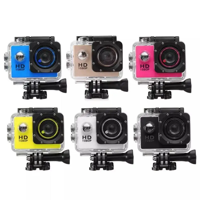 2PCS Inch Action Camera Full 1080P Waterproof Underwater Sports Camera 500 Mega Go Out Helmet Video Recording DV Car Cam