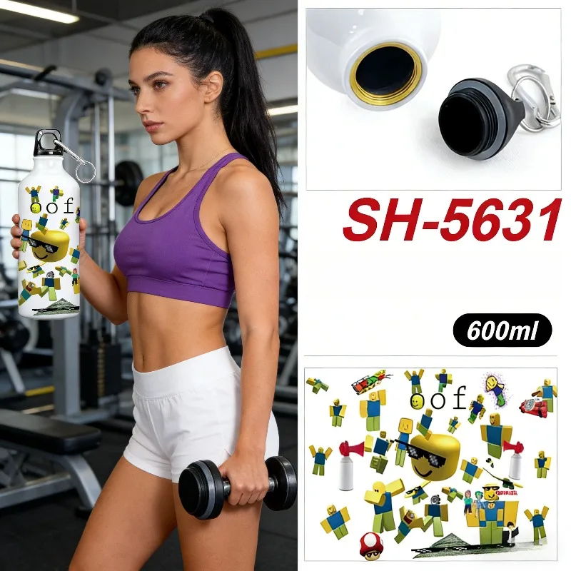 

600 мл игра ROBLOX серии чашка для воды с принтом персонажей мультфильма для мальчиков и девочек спортивная бутылка для воды на открытом воздухе