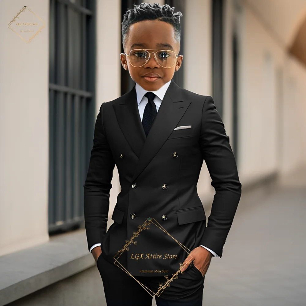 Boys classic suit 2 piece suit, custom peak lapel slim fit elegant formal suit - 2~16 years old children's tuxedo dress