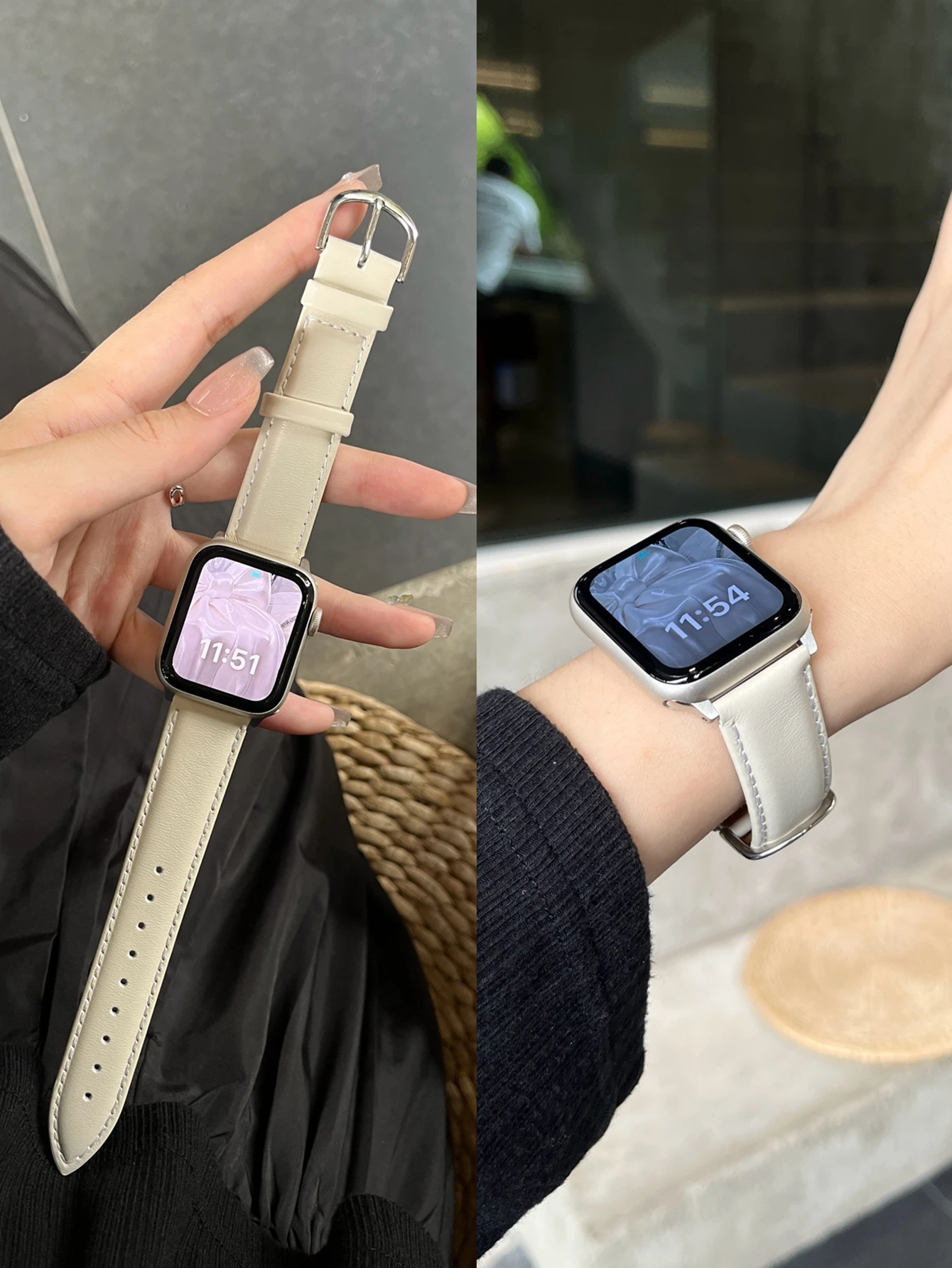 여성용 애플 워치 밴드 울트라 가죽, 10, 9, 8, 7, 6, 5, 4, 3, 2/1 SE, 38mm, 40mm, 41mm, 42mm, 44mm, 45mm, 46mm 루프