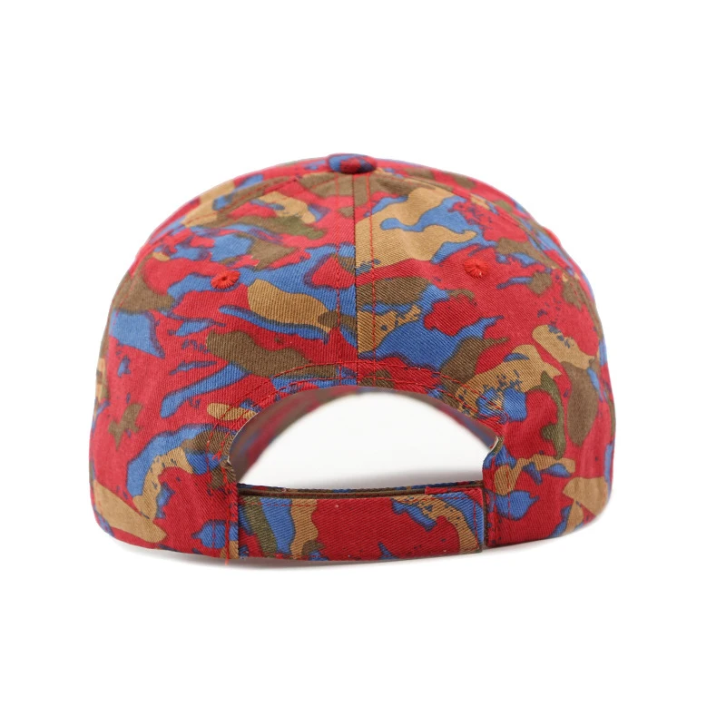 Unisex Colorful Camouflage Baseball Cap Adjustable Cotton Sports Hat for All Seasons Size 55-60cm Casual Style