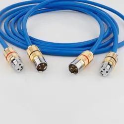 Para Cardas Audio przezroczysta żarówka OCC miedziane złącza Audio kabel Audio XLR kabel balansowy Hifi