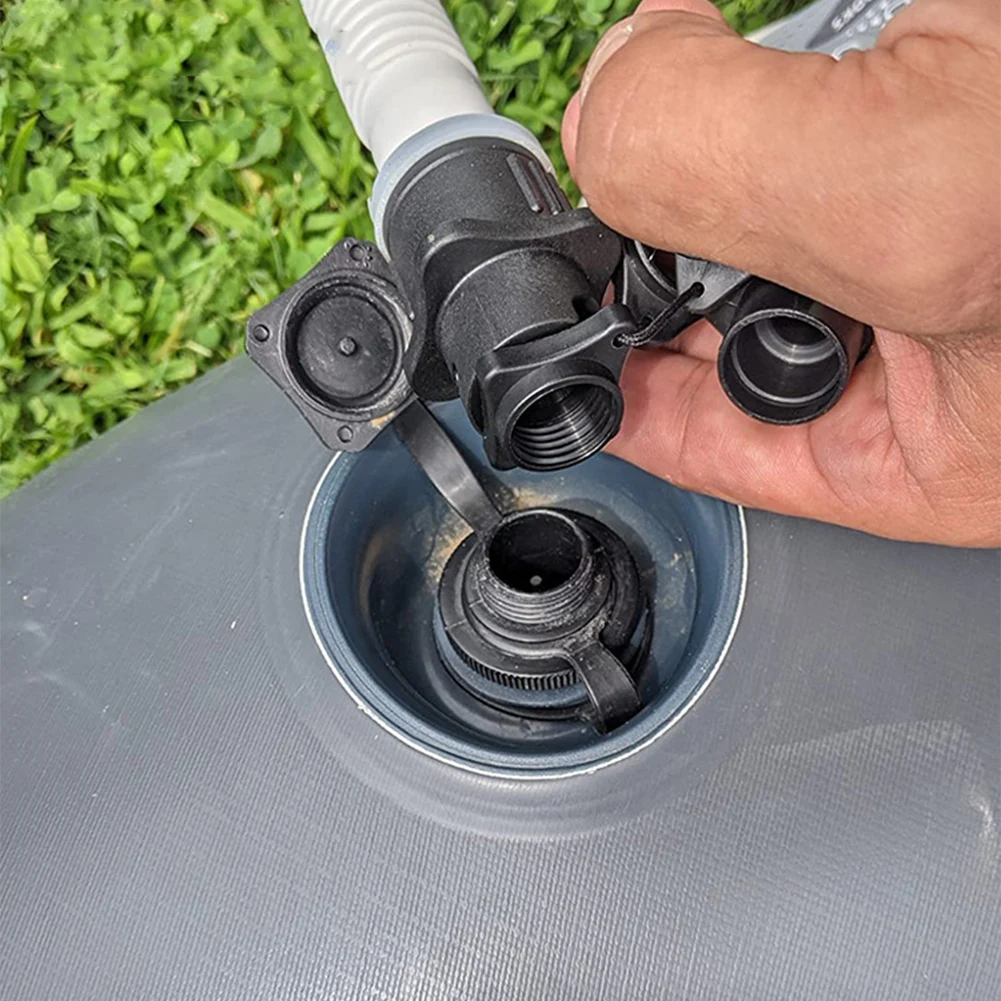 5 In 1 SUP Pump Adaptor Compressor Multi-Function Inflatable Boat Air Valve Adapter Kit Waterproof Portable for Inflatable Boat