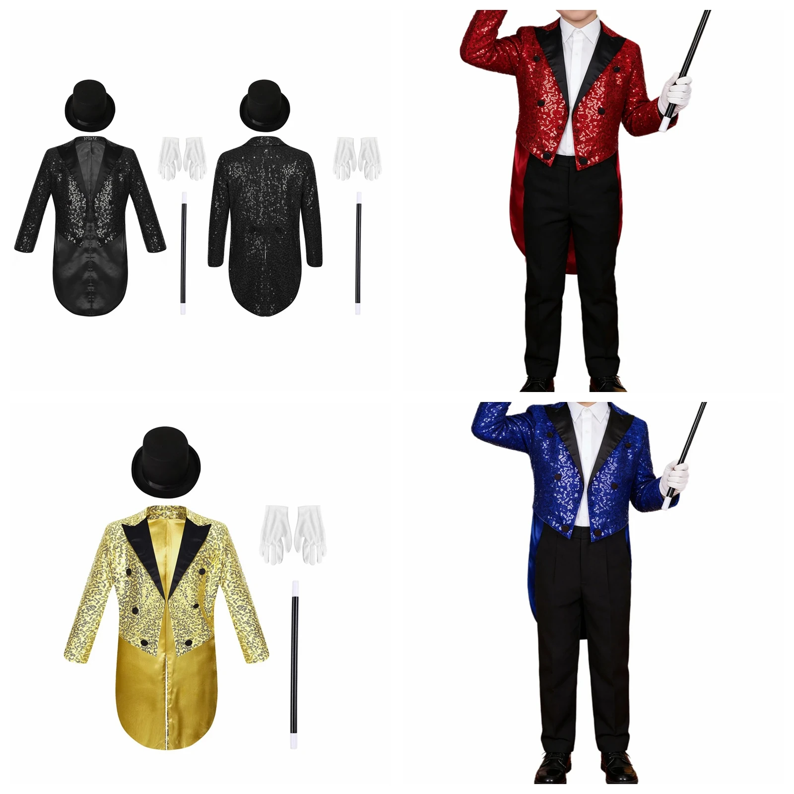 children-jazz-dance-costume-circus-fancy-party-sequins-outfit-kids-boys-hip-hop-magician-magic-show-tailcoat-blazer-suit