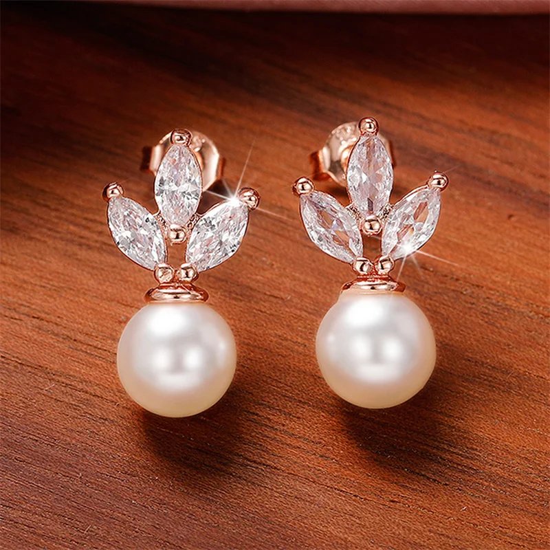 Huitan Hot Trend Simulated Pearl Stud Earrings for Women Modern 2022 Design Fashion Versatile Lady\'s Earrings Drop Ship Jewelry