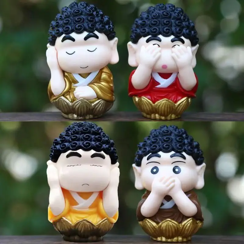 짱구는 못말려 모델 짱구 코스프레 선인장 부처 피규어 애니메이션 귀여운 인형 장식 만화 액션 피규어 장난감 어린이 선물