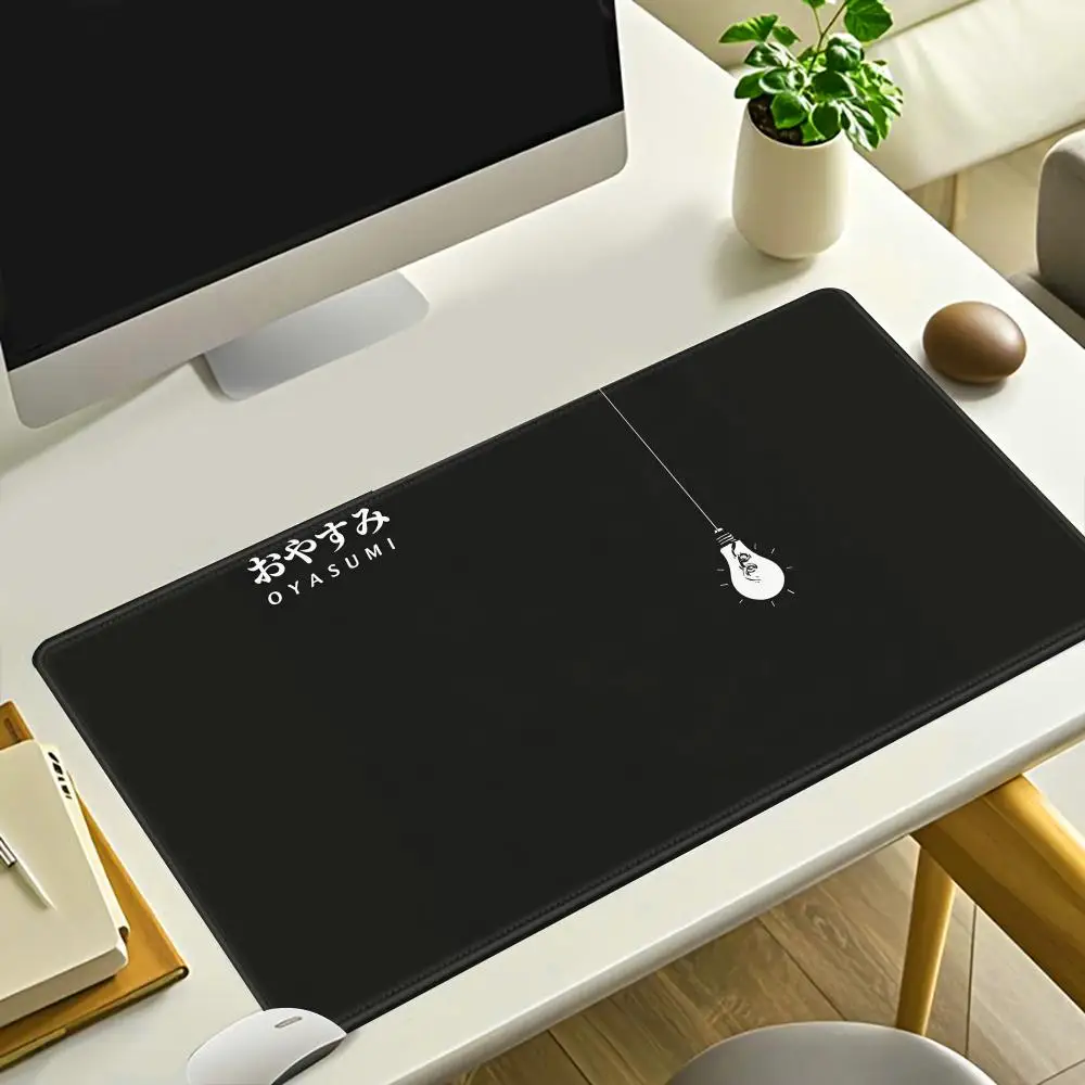 

HYBXAXC Omori Oyasumi Lightbulb Black Mouse Pad Desk Mouse Pad Cute HD Desk Pad Extended Gaming Keyboard Mats Large XXL Gamer