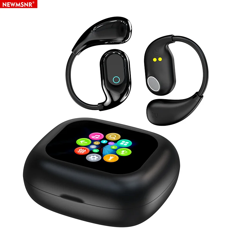

HD Touch Screen Clip-on Earphones Surround Sounds Wireless Bluetooth Headphones Noise Reduction Headset Sports Earbuds In HD Mic