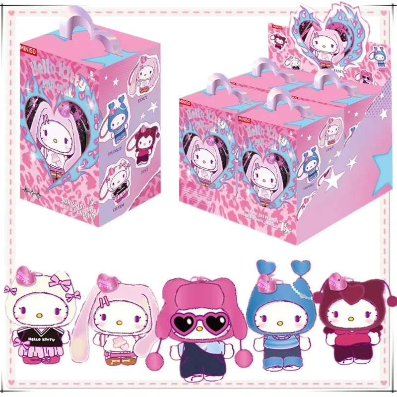 В наличии оригинальные персонажи Sanrio Hello Kitty поп-звезда серии виниловая лицевая глухая коробка игрушка сумка подвески брелки модные украшения