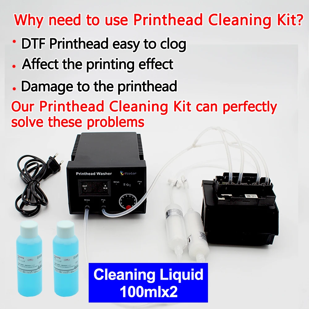 Cleaning Liquid DX6 I3200 XP600 TX800 i1600 FA04000 PrintHead Cleaning Kit For Epson L1800 L805 Printhead Clean Flush Machine