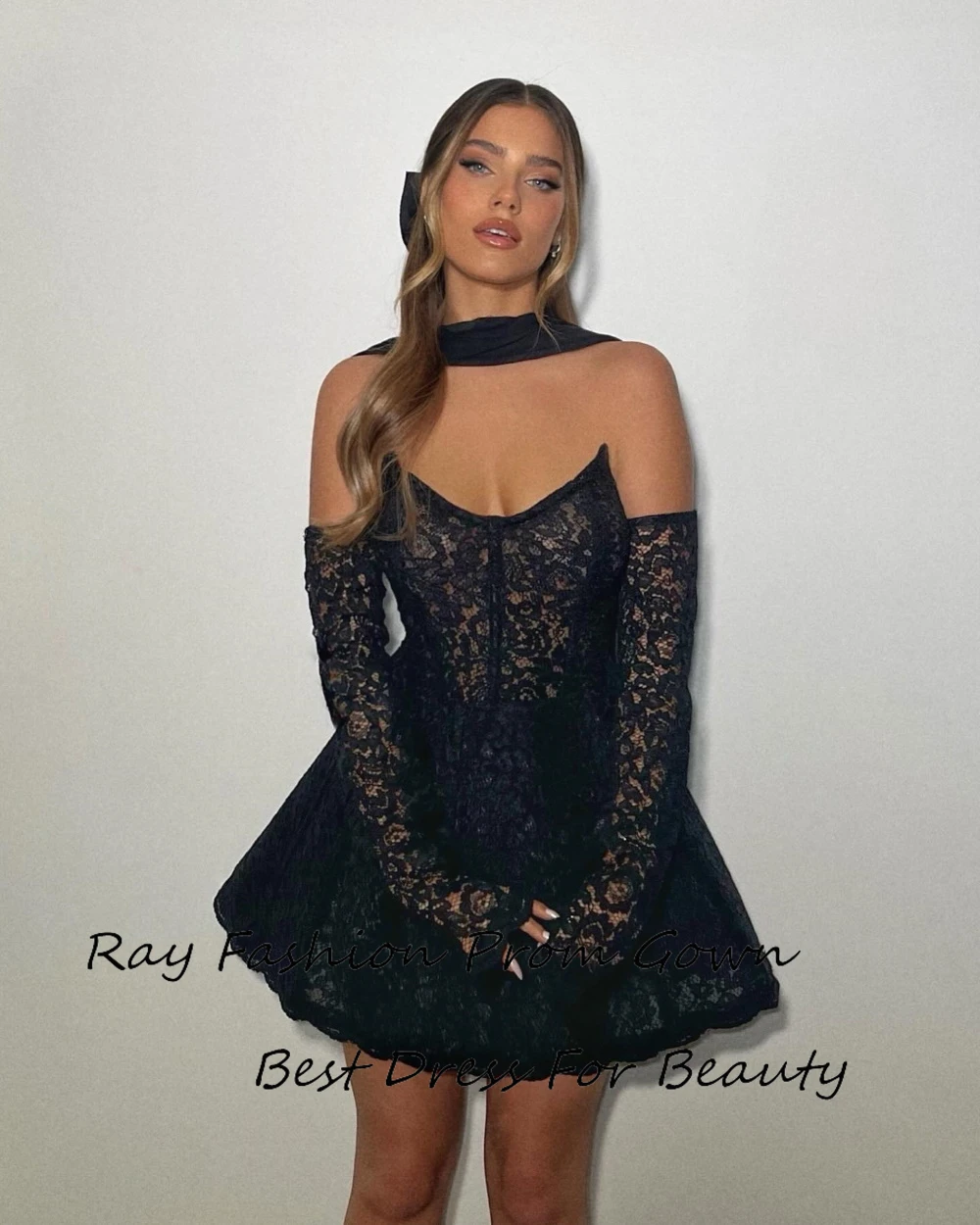 Ray Fashion Mini Evening Dress vestidos de fiesta Платье для бала Formal Lace Short Sweetheart Party Gowns For Sexy Women