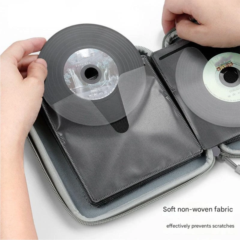 

CDs Ray Disc Storage Case Featuring Soft Lining And Waterproof Oxford Cloth Holds 32 Disc For Enhances Protections 55KC