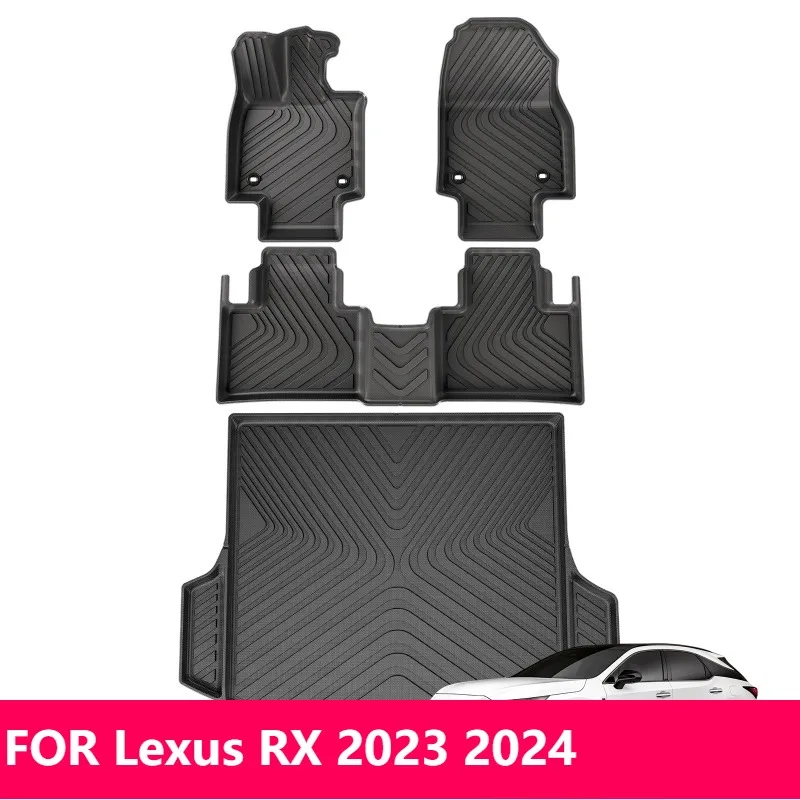 

For Lexus RX 2023 2024 TPE 3D Floor Mats Waterproof Car Mat Set for Left Hand Drive