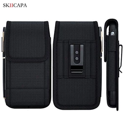 Belt Clip Waist Bag For Samsung Galaxy S24 Ultra Flip Cover Universal Phone Pouch Oxford Cloth Holster For Samsung A05 A05S A15