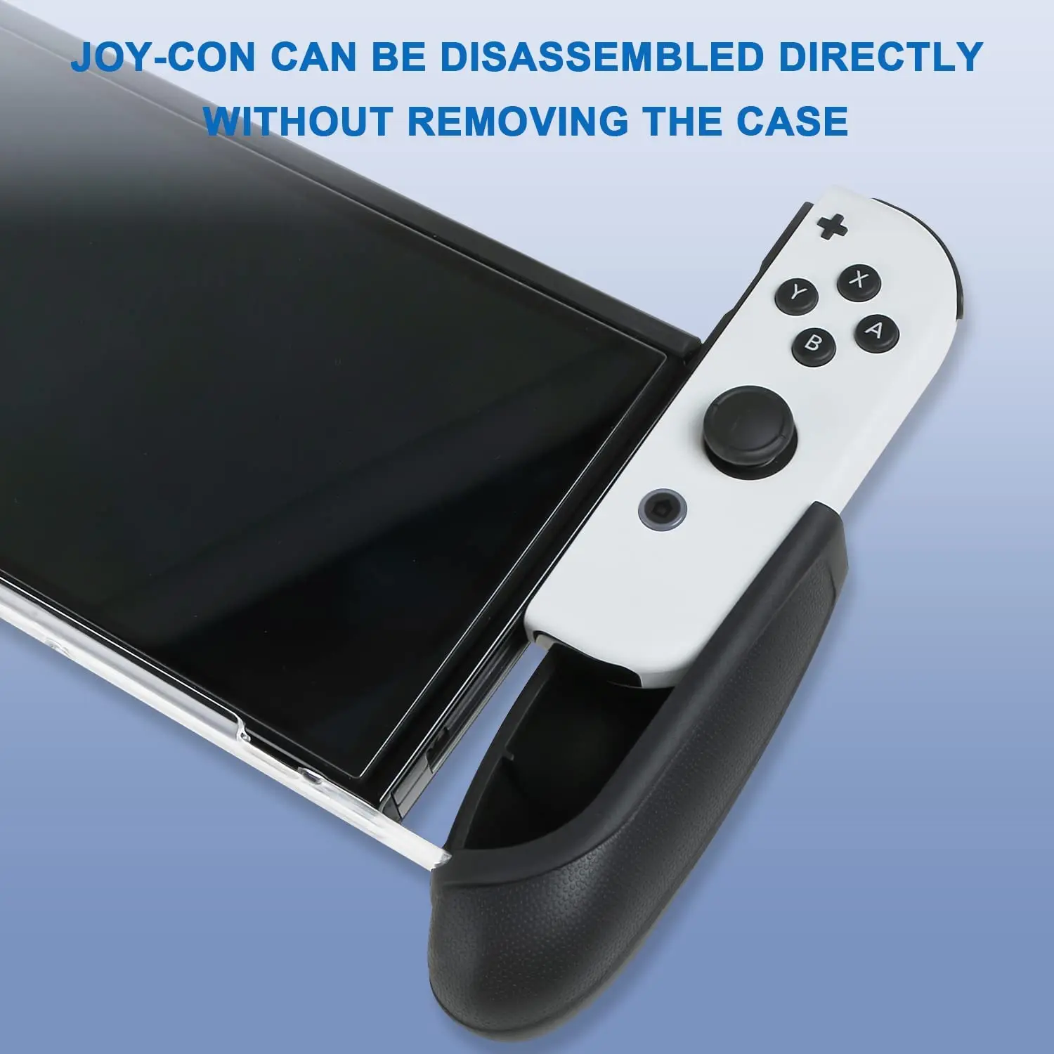 Ergonômico Hand Grip Dockable Case Atualizado Capa Protetora À Prova de Choque Shell Comfort TPU Long Grip Para Nintendo Switch OLED