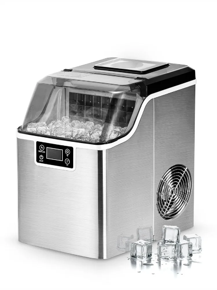 Cube Ice Maker Machine Self-Cleaning Portable Compact with Ice Scoop&Basket Small Touch Perfect for Home/Kitchen/Office/Bar