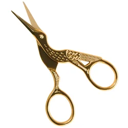 Classic Stork Design Stainless Steel Sharp Tip Sewing Scissors for Nail Art Embroidery Craft Needlework Crane Shape Scissors