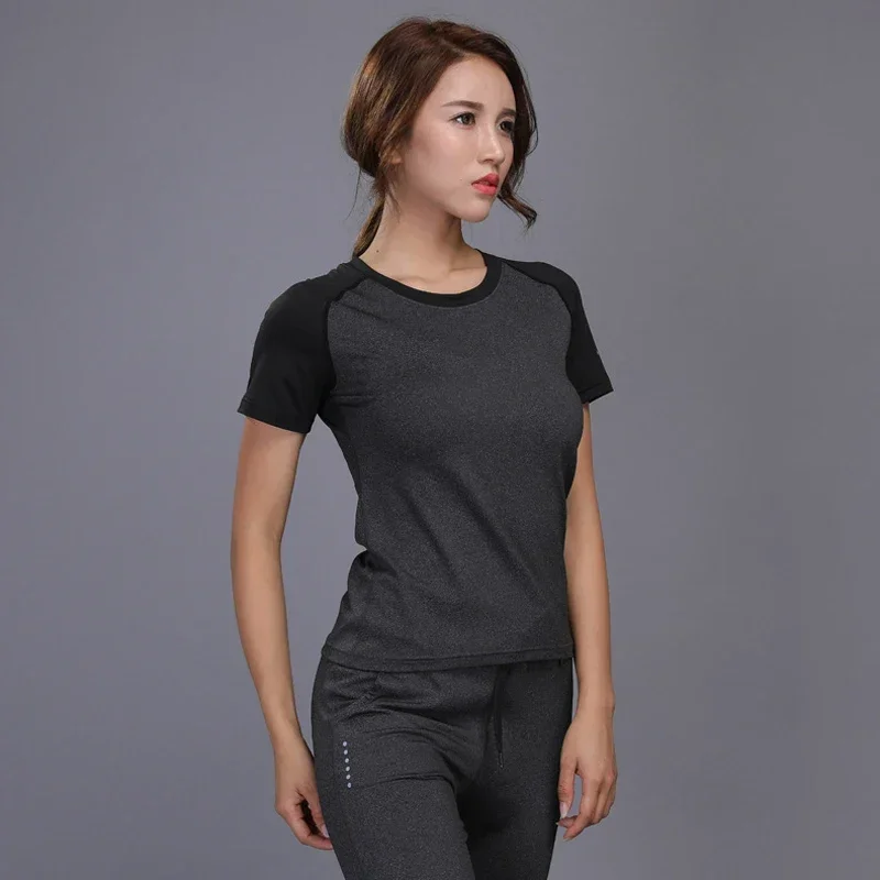 Nueva ropa deportiva para mujer, conjuntos de Yoga, ropa para correr, gimnasio, entrenamiento, Fitness, camisetas deportivas de Yoga + Pantalones,