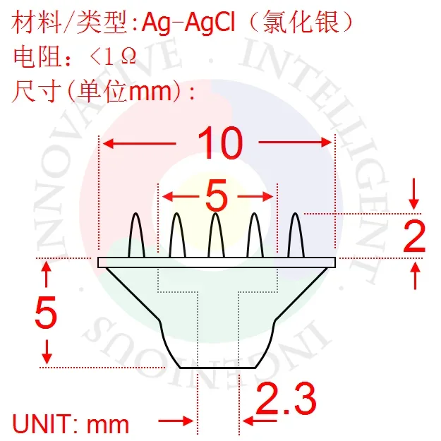 Advanced EEG Brain Electrode / Contact Foot Dry Electrode for EEG Modules Such as OpenBCI/ThinkGear