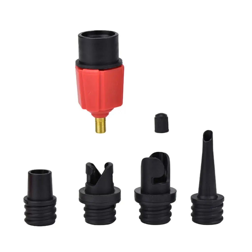 Inflatable Boat Valve Adapter 4 Nozzle Pump Converter for Kayak Canoe Sup Board Airbed Fast Inflate