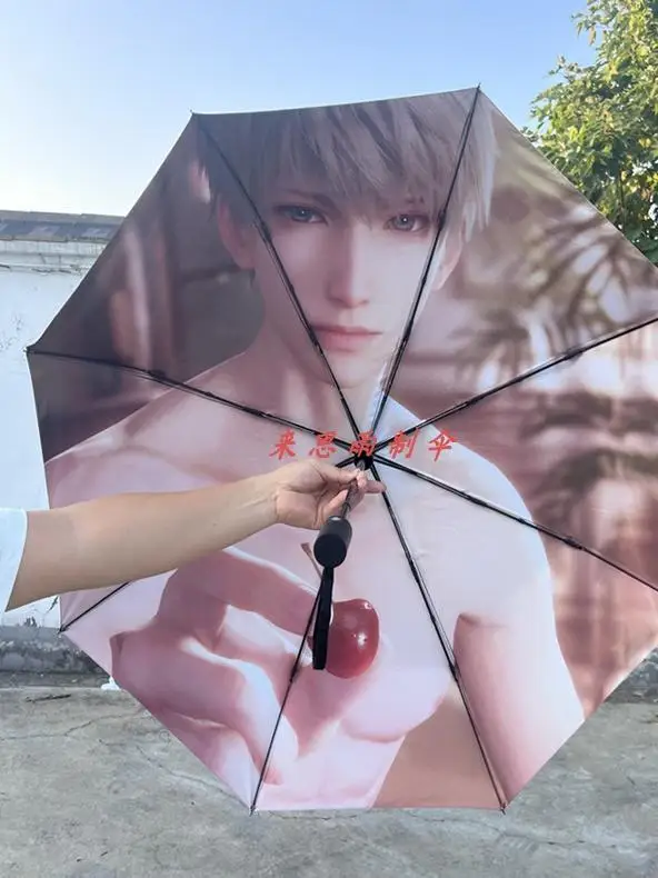 Anime Love and Deepspace Xavier Cosplay Full-automatic Collapsible Rainshade Vinyl Umbrella Both Sunny  Rainy Uv Brolly Gift