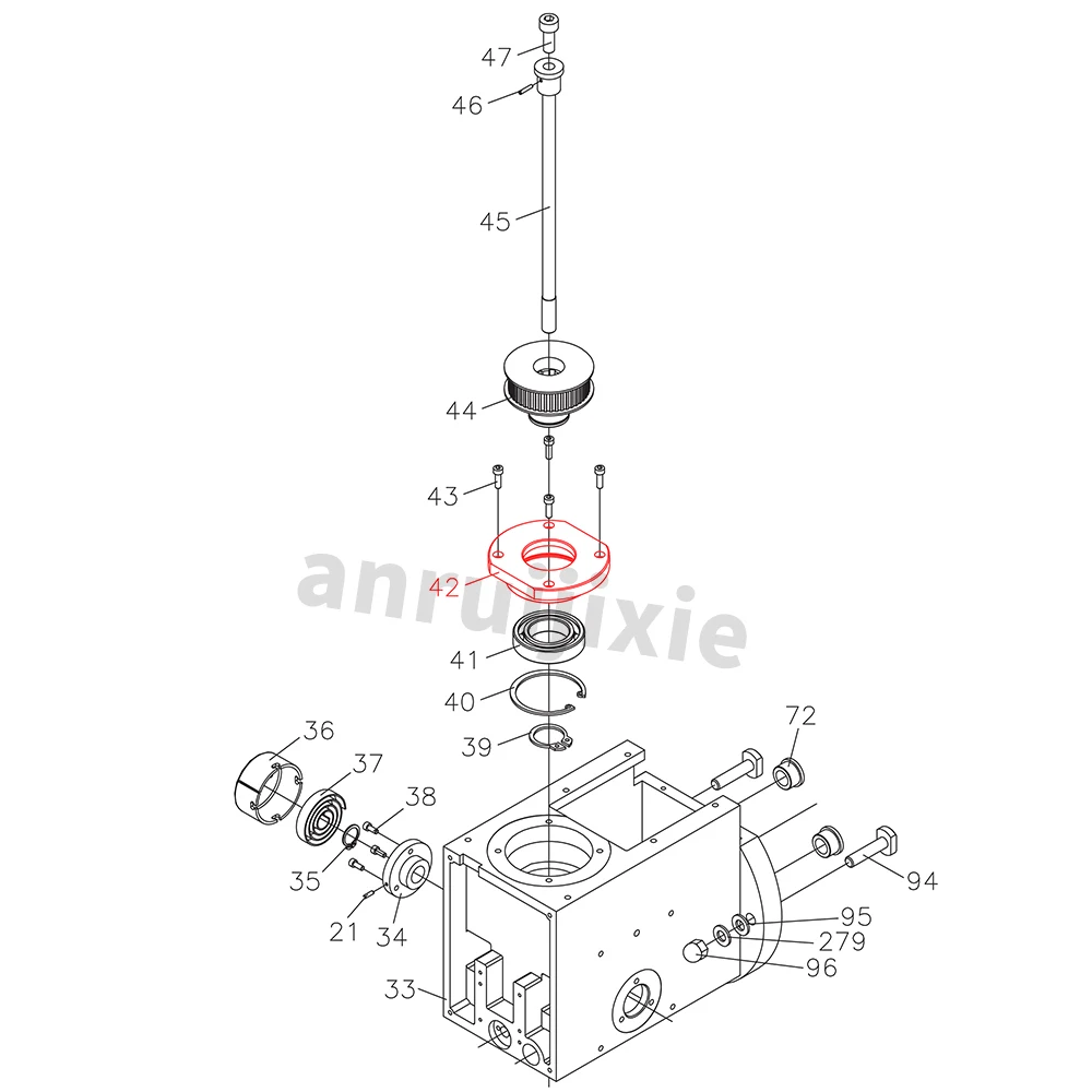 Bearing Retainer SIEG SX3-042&JET JMD-3&BusyBee CX611&Grizzly G0619&SIEG SX2.7 Drilling  Milling machine Bearing Seat