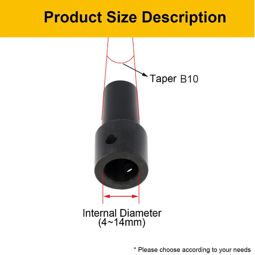 1 pc Mini Drill Chucks Adapter B10 Drill Chuck Connecting Rod Sleeve Copper Steel Taper Coupling 4mm 5mm 6mm 8mm