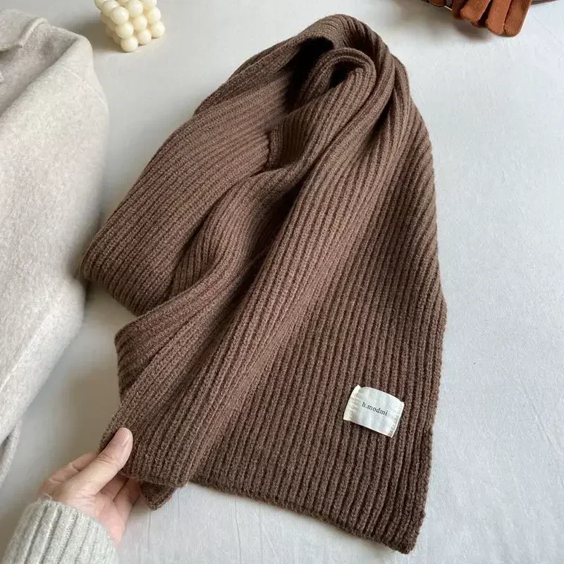 Fashionable Scarves for Woman 160cm High Quality Thick Knitting Yarn Windproof Warm Scarf Winter Protective Wraps