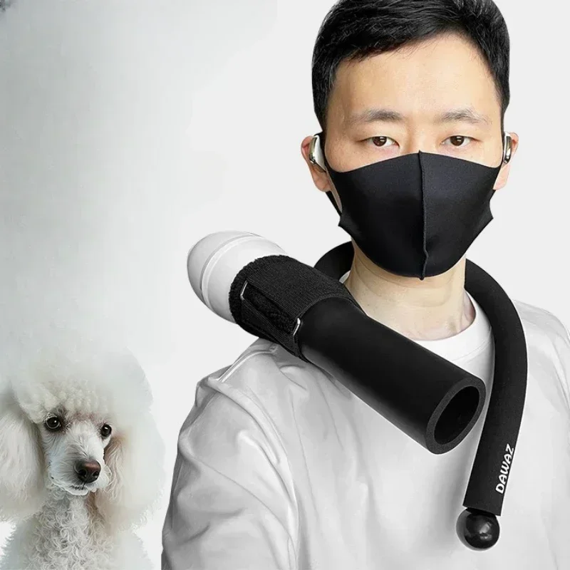 Clip para secador de pelo de mascotas, soporte colgante para el cuello para el cuidado, soporte para clavícula torcida, herramienta