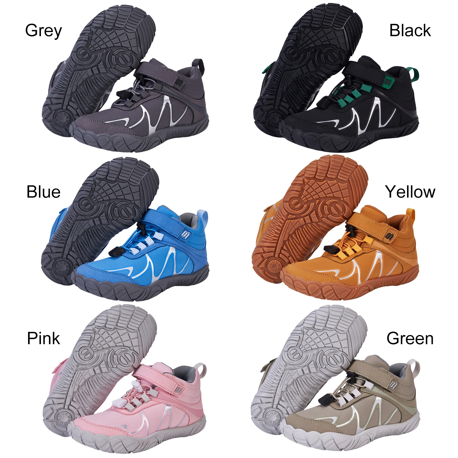 

Kids Barefoot Hiking Shoes Waterproof Lightweight Ankle Boots Non Slip Hiking Boots Comfortable Trekking Boots for Boys Girls