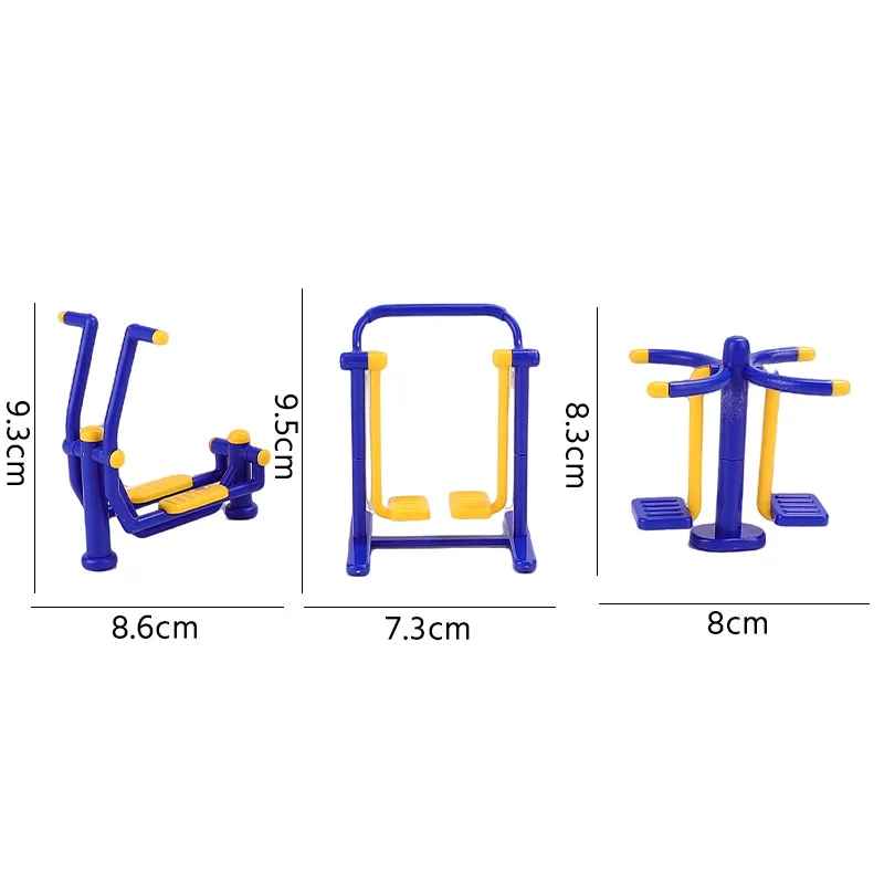 Dollshouse Accessories Children's Play House Toys Outdoor Fitness Equipment Outdoor Stroller Sporting Goods Model Set