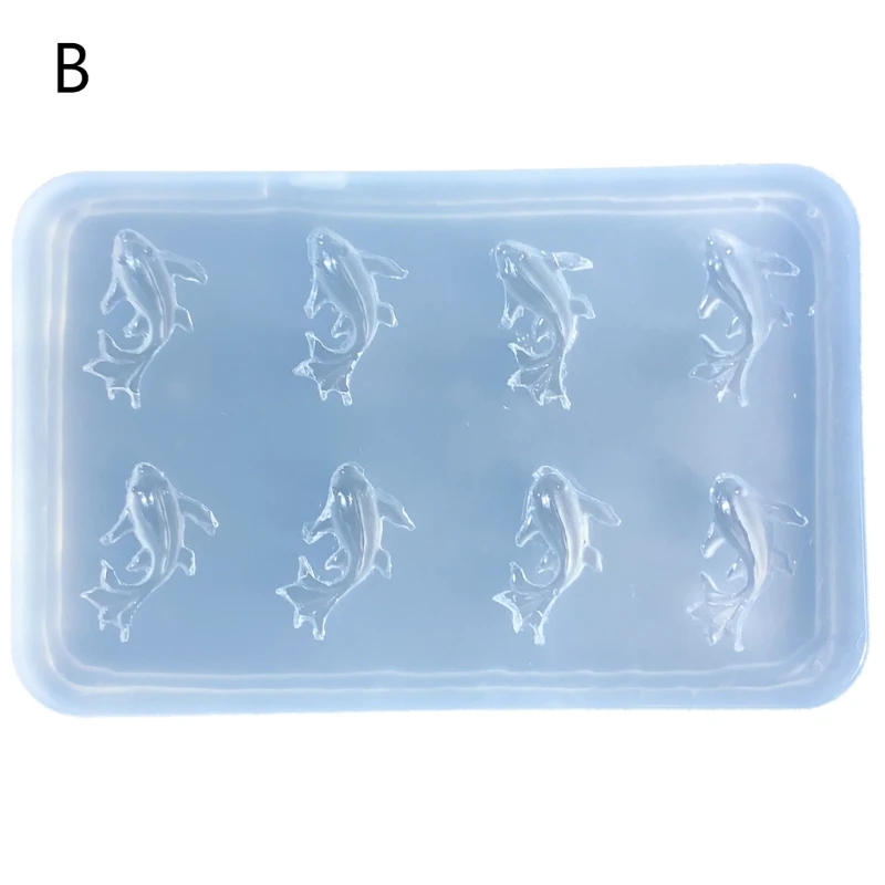 Reusable 3D Silicone Mold DIY Fondant Cake Molds Handmade Mould for Chocolates Goldfishes Theme Jewelry Moulds