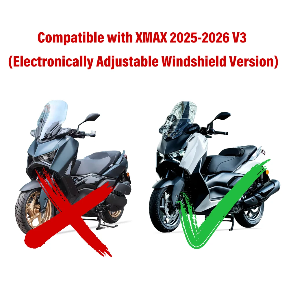 New Motorcycle Windshield Windscreen Sport Screen Viser Visor Shield FOR YAMAHA XMAX300 XMAX-300 XMAX250 XMAX125 V3 2025-2026