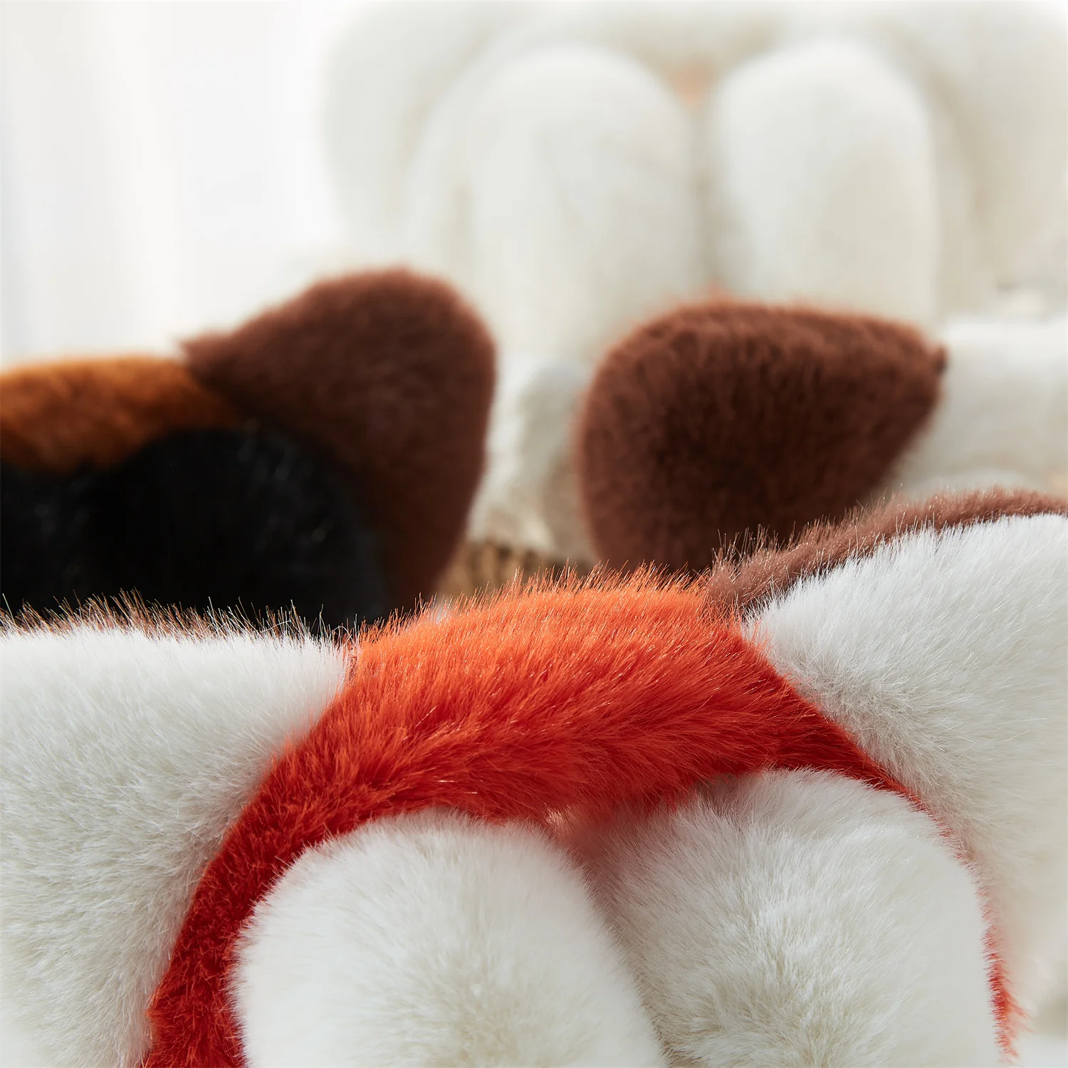 Fox Shape Earmuffs น่ารักสวนสัตว์การ์ตูน topia สัตว์เดียวกันนวัตกรรมสองด้านสีแดงและสีขาวหูผู้หญิง Earmuffs คอสเพลย์ปาร์ตี้