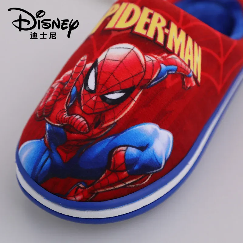 Autumn Winter Baby Boy Cotton Slipper Children Cartoon Spiderman Avenger Captain America Kid Girl Warm Home Indoor Bedroom Shoes