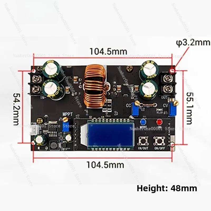 LT8705 المعدل المتزامن وحدة باك الأوتوماتيكية 300W20A شحن الطاقة الشمسية MPPT منظم ، لوحة الطاقة
