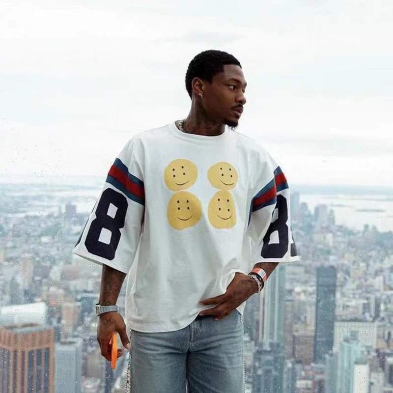 

Футболка Kapital Kountry оверсайз с принтом, хлопковая, с коротким рукавом, свободного кроя, молодежный тренд, летняя повседневная одежда для подростков