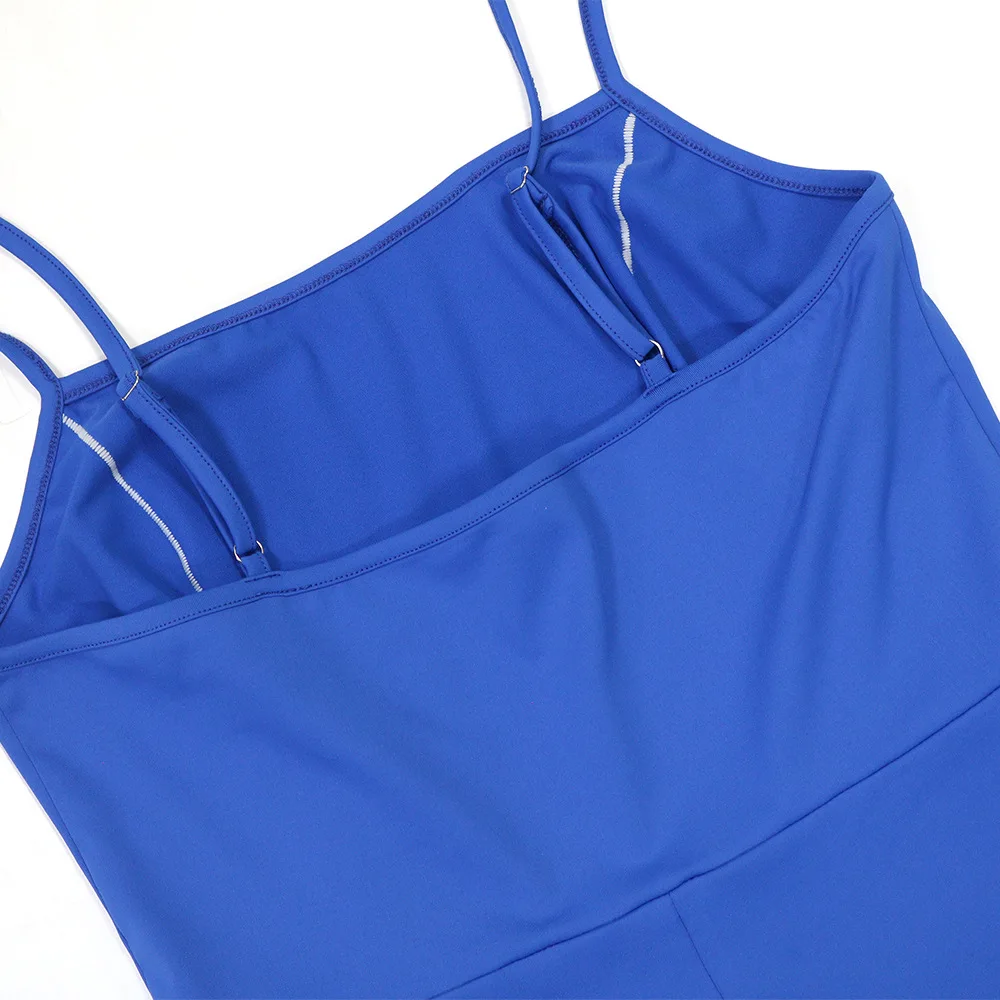 Tute corte da donna con canotta skinny solida 2025 Cinghie estive per spaghetti Fianchi pesca Tute casual slim Tute fitness alla moda