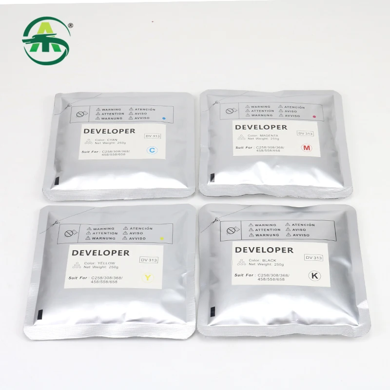 1PCS DV313 DV 313 C308 C258 Developer Powder for Konica Minolta Bizhub C308 C368 C458 C558 C658 C 258 308 368 458 558 CMYK