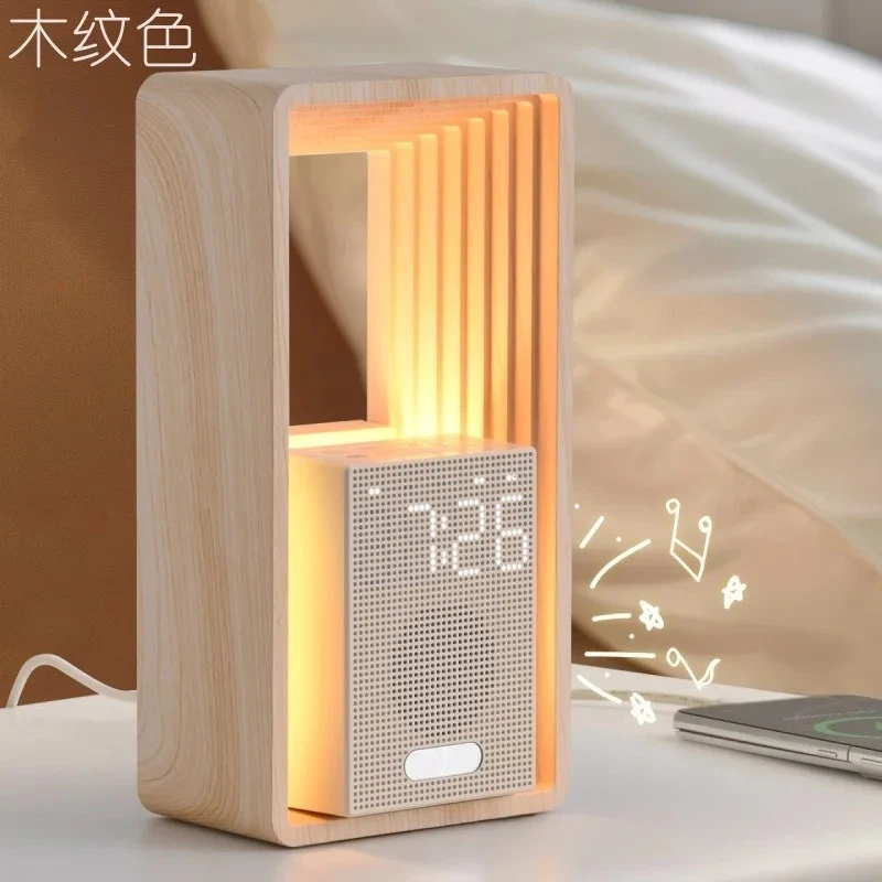 Simulated sunrise wake-up alarm clock sleep audio night light high value bedside small desk lamp view 5