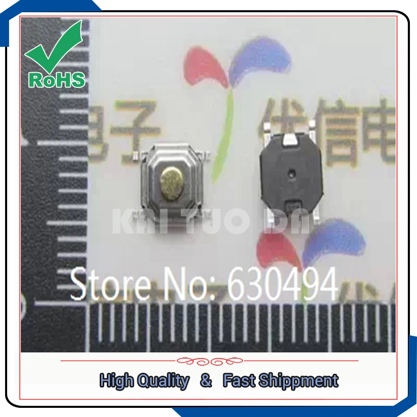 Free Shipping One Lot 100PCS High quality 5.2*5.2*1.5mm 5.2x5.2x1.5mm SMD push button switch microswitch Tact Switch