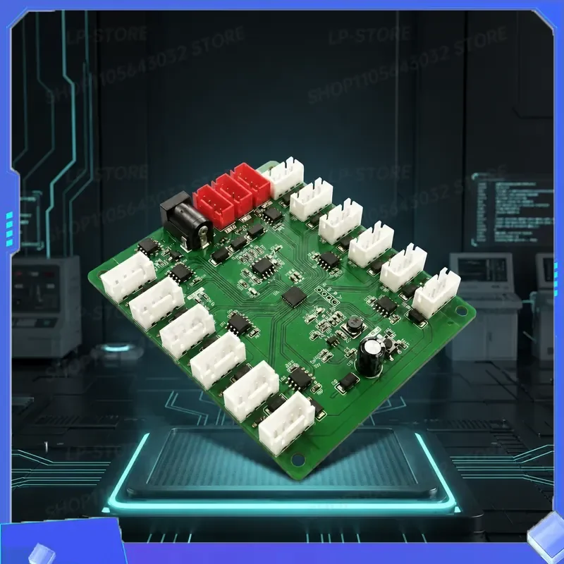 for RS485 Smart Cabinet Lock Control Board 12 Way Electromagnetic Lock Controller with Feedback for Courier Locker Support