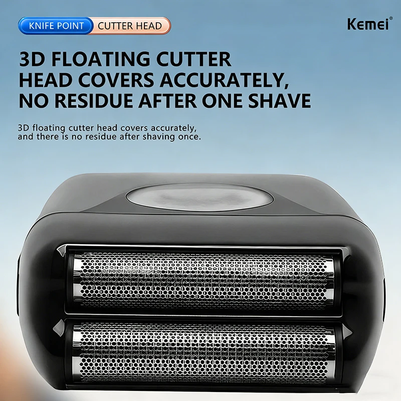 Kemei KM-T393 USB Charging Electric Shaver For Men Reciprocating Twin Blade Razor Shaver Beard Trimmer Shaving Machine