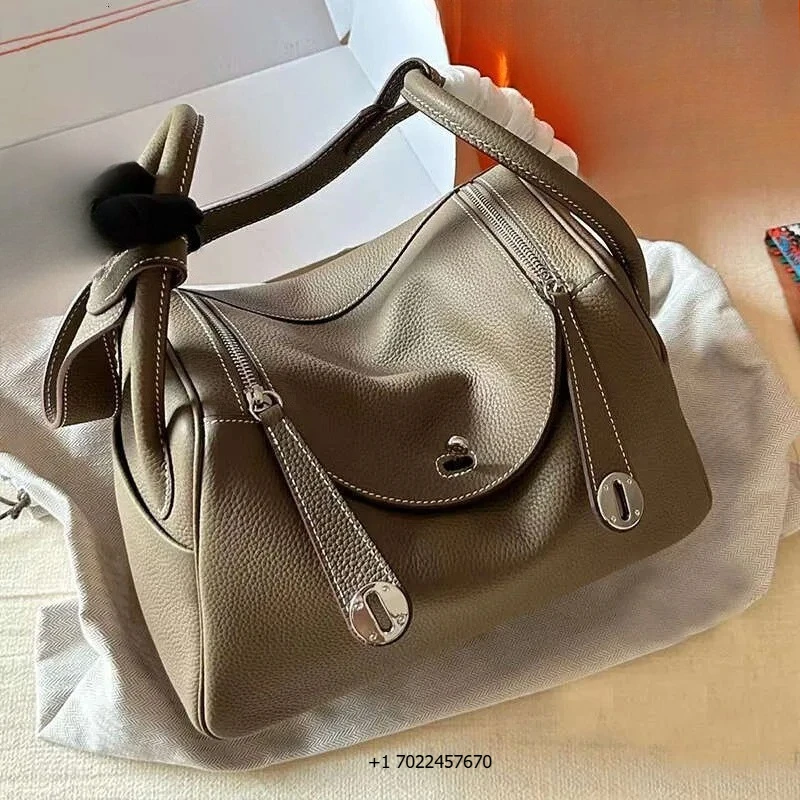 

Luxury Designer Totes Bag Handbags Women Shoulder Bags French Classic Elephant Gray Top Cowhide Tote