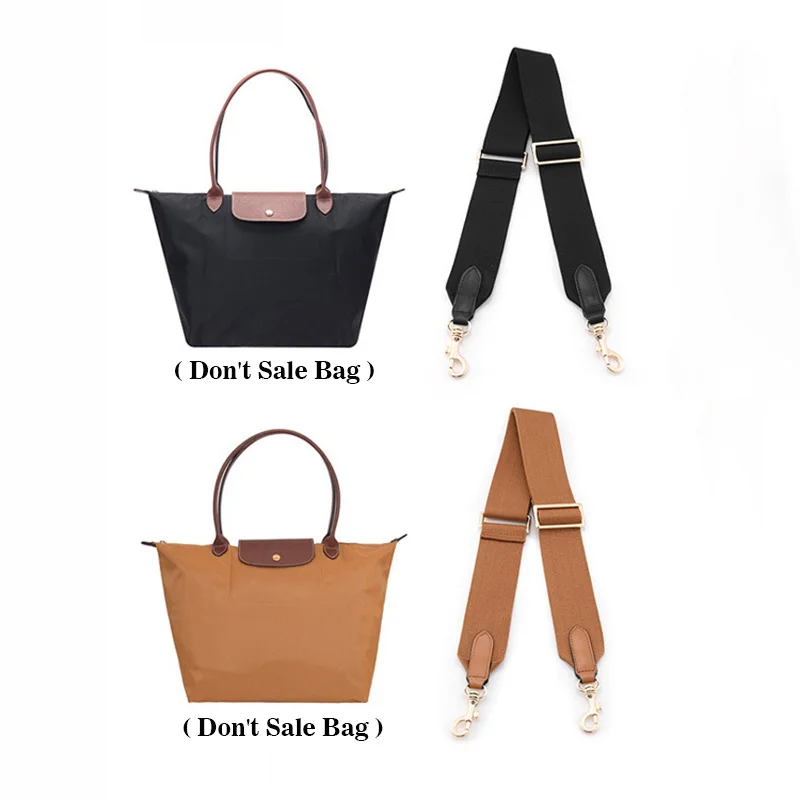 90-135cm Wide Shoulder Strap Replacement Kit for Nylon Pouch No Punch Handle Buckles Adjustable Cotton Webbing Crossbody Strap
