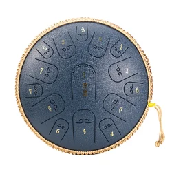 Steel Tongue Drum 14 Inch 15 Notes D Major Large Ethereal Drums Child Beginner Hand Drum Professional Percussion Instrument Gift