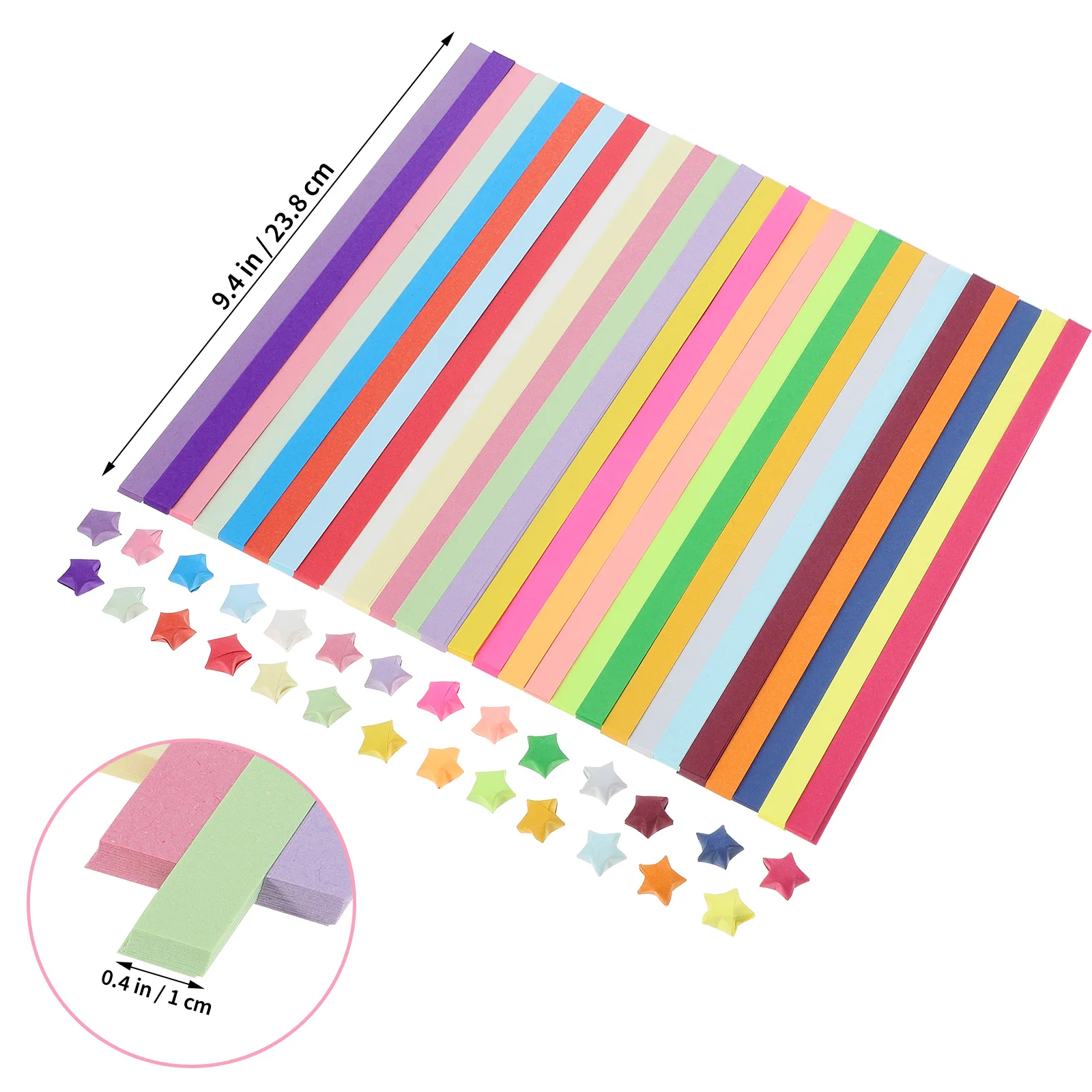 2700 Sheets Solid Color Origami Star Folding Paper Strips Pentagram Paper for DIY Craft(27 Colors) Star Paper